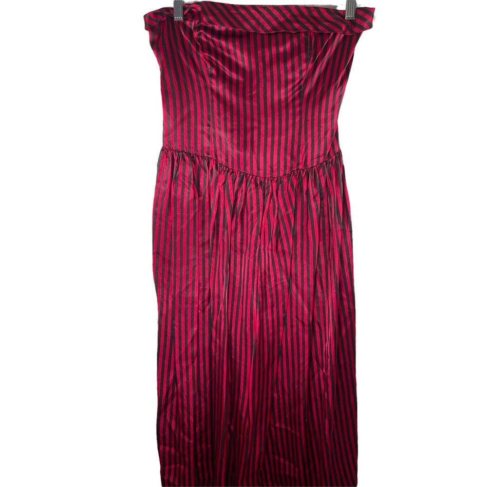 Vintage Size XS Handmade Sleeveless Stripped Dress Steampunk Pirate *read*